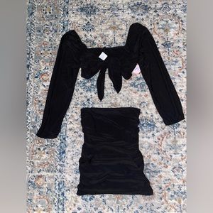 New! Women 2pc black skirt set size small